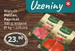 Potraviny CZ Krahulik Poličan, Paprikáš krájené nabídka