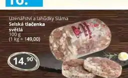 Potraviny CZ Uzenářství a lahůdky Sláma Selská tlačenka nabídka