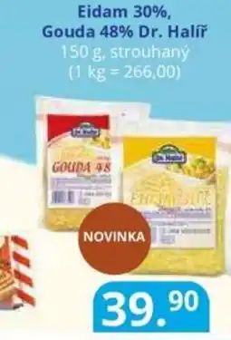 Potraviny CZ Eidam 30%, Gouda 48% Dr. Halíř nabídka
