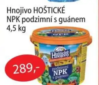 Hnojivo HOSTICKÉ NPK podzimní s guánem