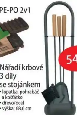 Fortel Nářadí krbové 3 díly se stojánkem nabídka