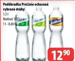 Partner Maloobchodní síť Poděbradka ProLinie ochucená vybrané druhy nabídka