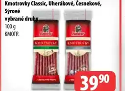 Partner Maloobchodní síť Kmotrovky Classic, Uherákové, Česnekové, Sýrové vybrané druhy nabídka