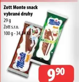 Partner Maloobchodní síť Zott monte snack vybrané druhy nabídka