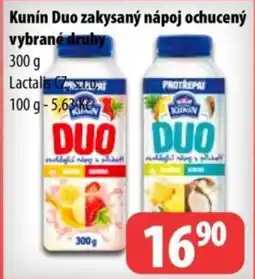 Partner Maloobchodní síť Kunín Duo zakysaný nápoj ochucený vybrané druhy nabídka