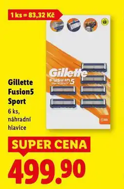 Lidl Gillette fusion5 sport nabídka