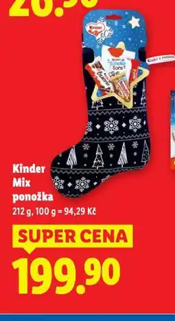Lidl Kinder maxi ponožka nabídka