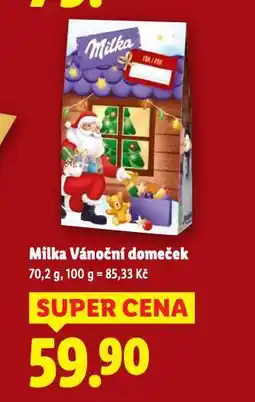 Lidl Milka vánoční domeček nabídka