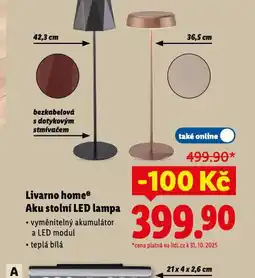 Lidl Aku stolní led lampa nabídka