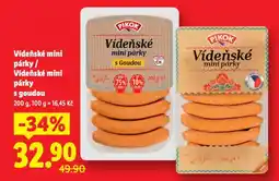 Lidl Vídeňské mini párky nabídka