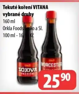 Partner Maloobchodní síť Tekuté koření VITANA vybrané druhy nabídka