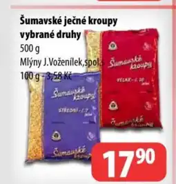 Partner Maloobchodní síť Šumavské ječné kroupy vybrané druhy nabídka