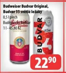 Partner Maloobchodní síť Budweiser Budvar Original, Budvar 33 světlé ležáky nabídka
