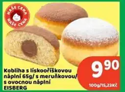 Brněnka Kobliha s lískooříškovou náplní / s meruňkovou/ s ovocnou náplní EISBERG nabídka