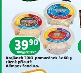 Brněnka Krajánek TRIO pomazánek různé přícutě Alimpex food a.s. nabídka