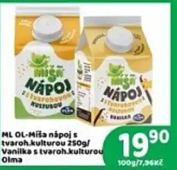 Brněnka ML OL-Miša nápoj s tvaroh kulturou / Vanilka s tvaroh.kulturou Olma nabídka