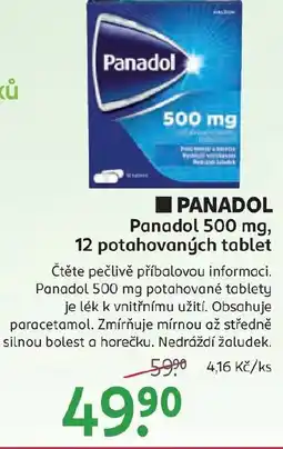 Rossmann PANADOL Panadol 12 potahovaných tablet nabídka