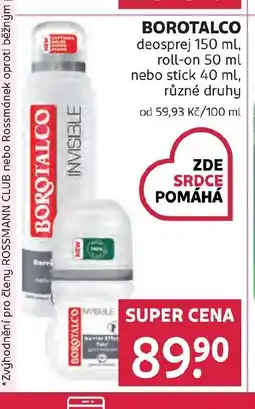 Rossmann Borotalco nabídka