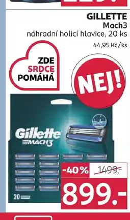 Rossmann Gillette mach3 nabídka