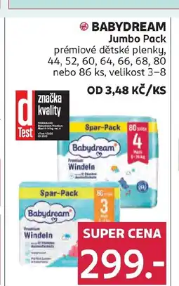 Rossmann Babydream jumbo pack nabídka