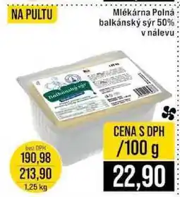Jip Mlékárna Polná balkánský sýr 50% v nálevu 100 g nabídka