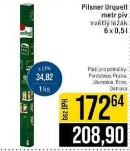 Jip Pilsner Urquell metr piv světlý ležák 6 x 0,5 l nabídka