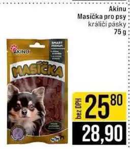 Jip Akinu Masíčka pro psy králičí pásky 75g nabídka