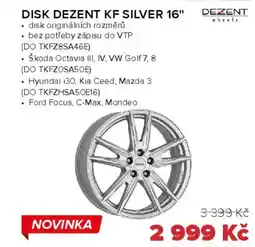 Auto Kelly DEZENT Disk kf silver 16" nabídka