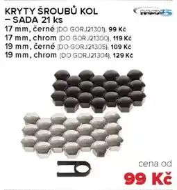 Auto Kelly Kryty šroubů kol - sada 21 ks nabídka