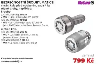 MCGARD Bezpečnostní šrouby, matice