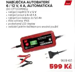 Auto Kelly Nabíječka autobaterií 6/12 v, 4 a, automatická nabídka