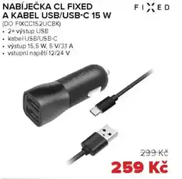 Auto Kelly FIXED Nabíječka cl fixed a kabel usb/usb-c 15 w nabídka