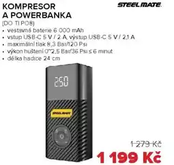 Auto Kelly STEELMATE Kompresor a powerbanka nabídka