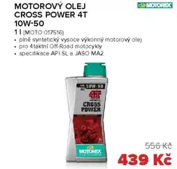 Auto Kelly MOTOREX Motorový olej cross power 4t 10w-50 nabídka