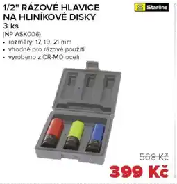 Auto Kelly STARLINE 1/2" rázové hlavice na hliníkové disky nabídka