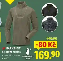 Lidl Parkside Fleecová mikina nabídka