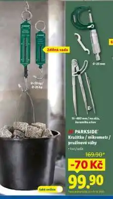 Lidl PARKSIDE Kružítko / mikrometr / pružinové váhy nabídka