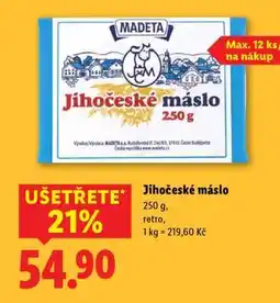 Lidl Jihočeské máslo nabídka