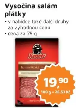 Můjobchod Vysočina salám plátky nabídka