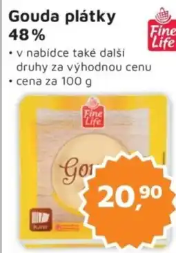 Můjobchod Fine Life Gouda plátky 48% nabídka