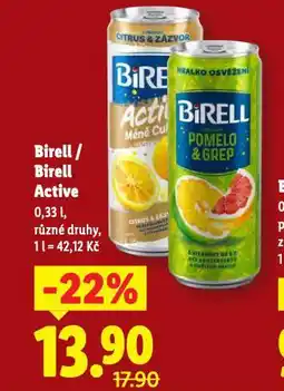 Lidl Birell active nabídka