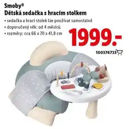 Lidl Smoby dětská sedačka s hracím stolkem nabídka
