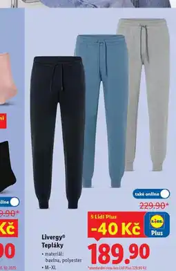 Lidl Tepláky nabídka