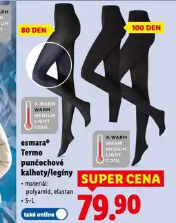 Lidl Termo punčochové kalhoty / legíny nabídka