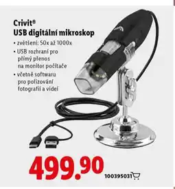 Lidl Crivit usb digitální mikroskop nabídka