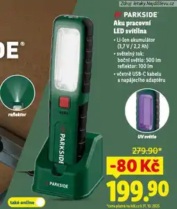 Lidl Aku pracovní led svítilna nabídka