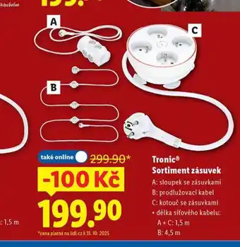 Lidl Sortiment zásuvek nabídka