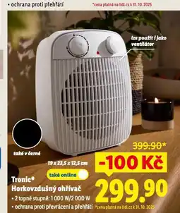 Lidl Tronic horkobzdušný ohřívač nabídka