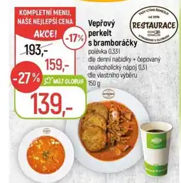 Globus Vepřový perkelt s bramboráčky nabídka