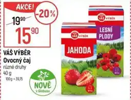 Globus VÁŠ VÝBĚR Ovocný čaj nabídka